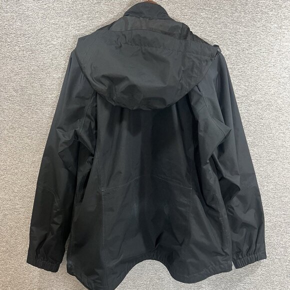 Eddie Bauer Jacket Men Large Weather Edge Black Hooded Windbreaker Rain Jacket - Picture 16 of 16
